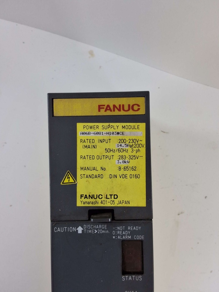 A06B-6081-H103#CE ALPHA POWER SUPPLY PSMR-3 CT FI330F - USED-UNTESTED