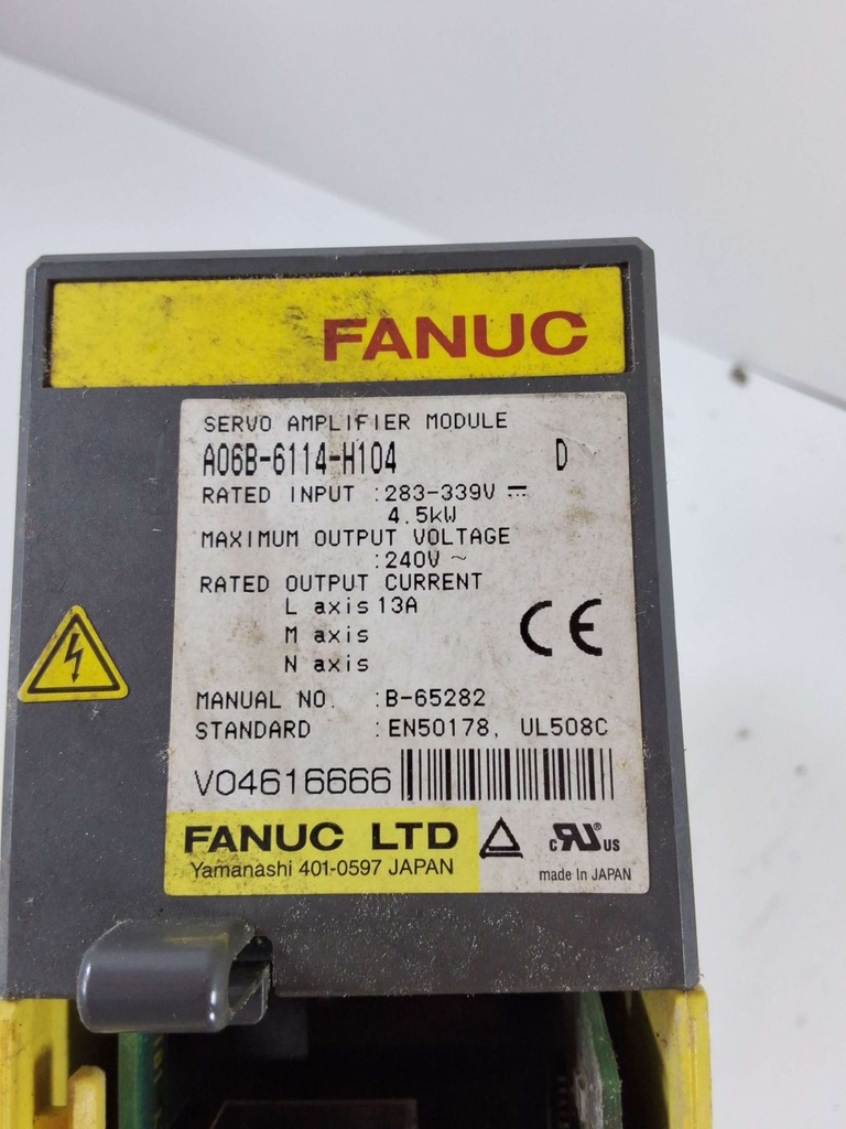 130011906 MODULE SERVO SVM1-40i FANUC "MB" #A06B-6114-H104 ALPHA - USED-UNTESTED