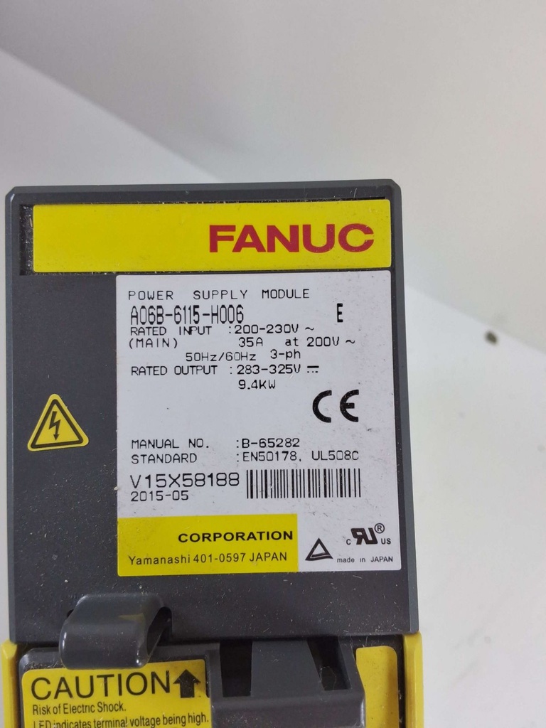 POWER SUPPLY PSM5-5.5i FANUC "MB" #A06B-6115-H006 - REFURB-TESTED