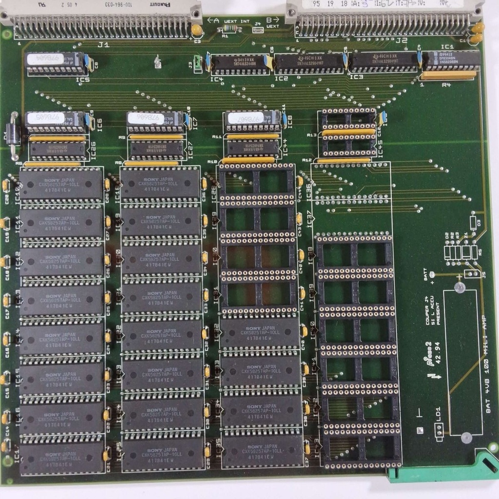 852 5980 B PCB MEMORY CE/CF/MGV 0-640k #8525980 B FANUC (FI200/FI2000/FI400) 108525980 CHARMILLES - USED-UNTESTED
